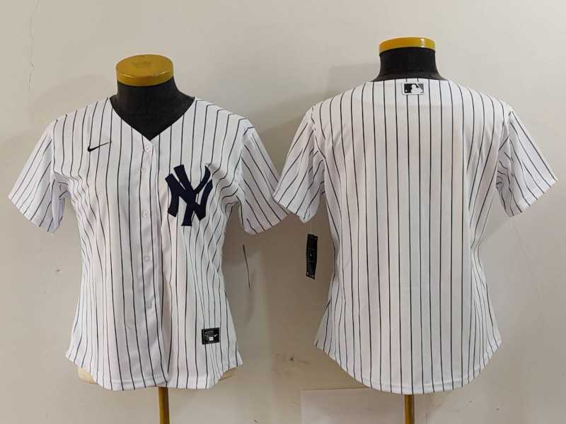 Women%27s New York Yankees Blank White Stitched Nike Cool Base Throwback Jersey